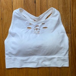 White sports bra